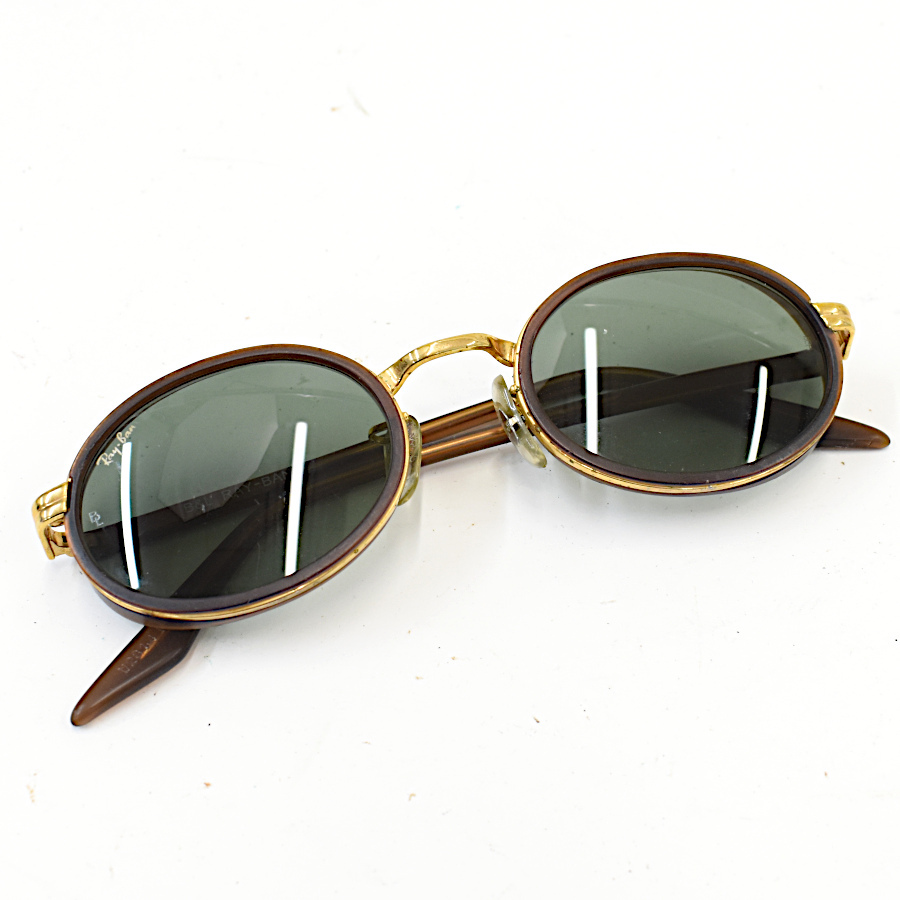 1円◆良品 RayBan レイバン サングラス アイウェア オーバル ボシュロム B&L プラスチック ブラウン◆E.Bes.tI-23_画像1