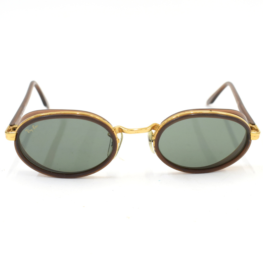 1円◆良品 RayBan レイバン サングラス アイウェア オーバル ボシュロム B&L プラスチック ブラウン◆E.Bes.tI-23_画像2