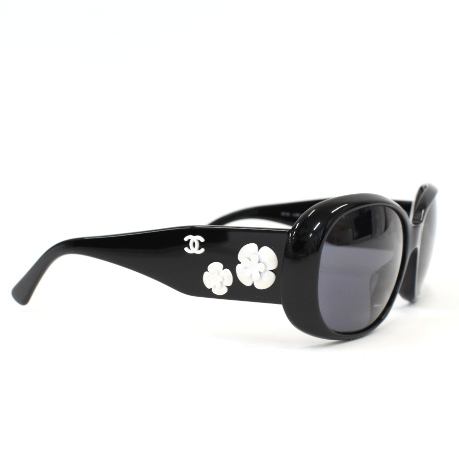 1円◆美品 CHANEL シャネル サングラス アイウェア カメリア ココマーク 5113 プラスチック ブラック◆E.Cse.aT-22_画像5