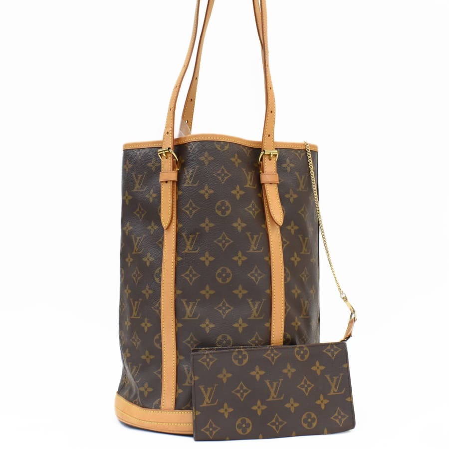 1円◆LOUIS VUITTON ルイヴィトン トートバッグ バケットGM M42236 モノグラム キャンバス×レザー ブラウン◆E.Cme.tI-20_画像1