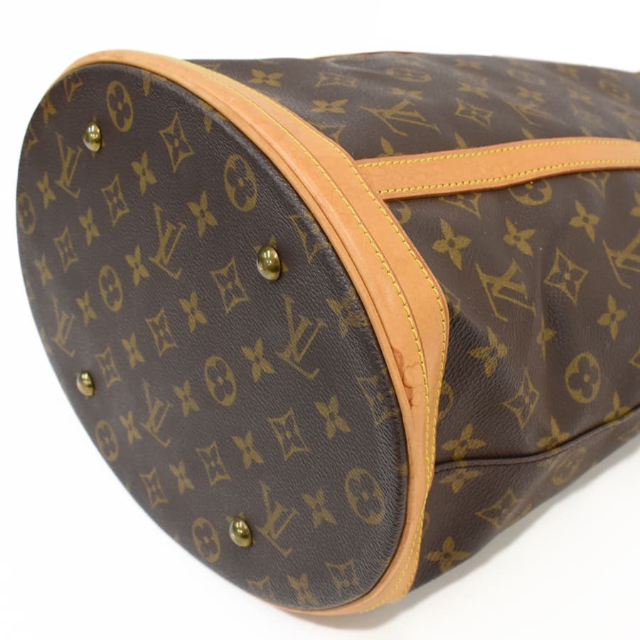 1円◆LOUIS VUITTON ルイヴィトン トートバッグ バケットGM M42236 モノグラム キャンバス×レザー ブラウン◆E.Cme.tI-20_画像6
