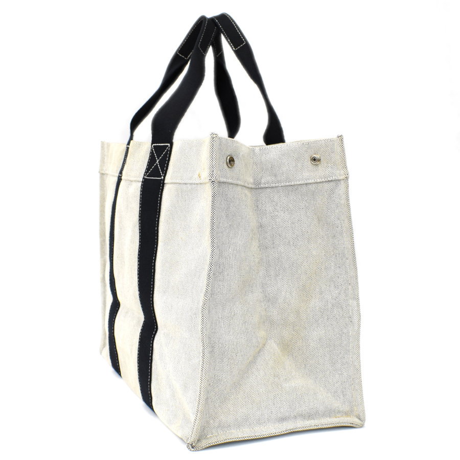 1円◆良品 HERMES エルメス トートバッグ ハンドバッグ ボラボラGM トワルアッシュ キャンバス ライトグレー◆E.Csg.zE-22_画像2