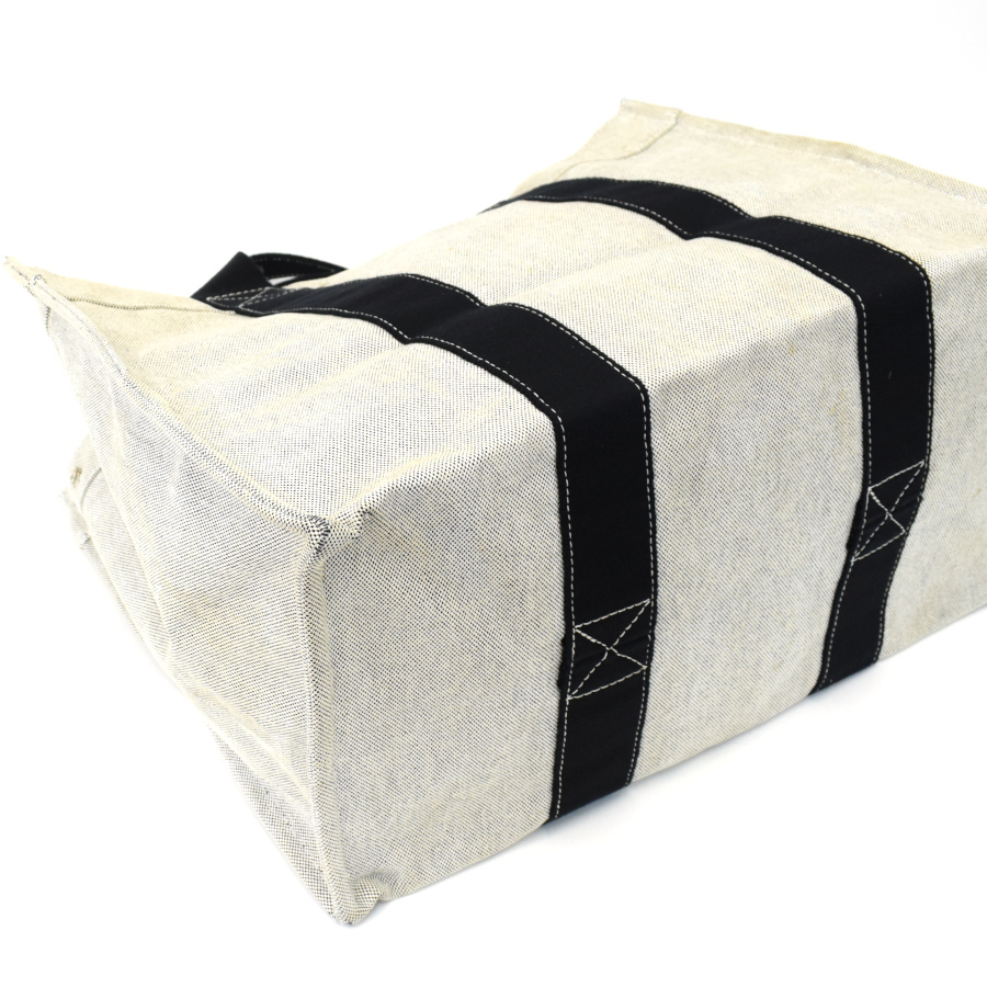 1円◆良品 HERMES エルメス トートバッグ ハンドバッグ ボラボラGM トワルアッシュ キャンバス ライトグレー◆E.Csg.zE-22_画像5