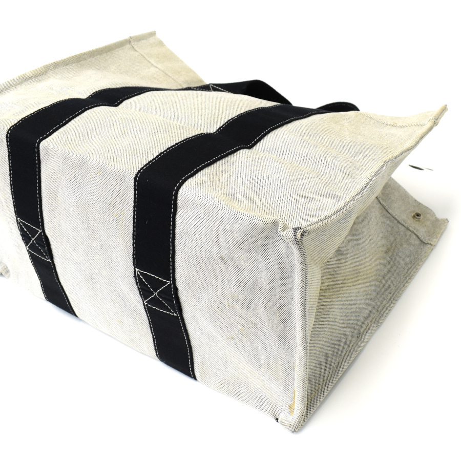 1円◆良品 HERMES エルメス トートバッグ ハンドバッグ ボラボラGM トワルアッシュ キャンバス ライトグレー◆E.Csg.zE-22_画像6