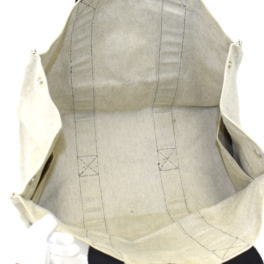 1円◆良品 HERMES エルメス トートバッグ ハンドバッグ ボラボラGM トワルアッシュ キャンバス ライトグレー◆E.Csg.zE-22_画像7