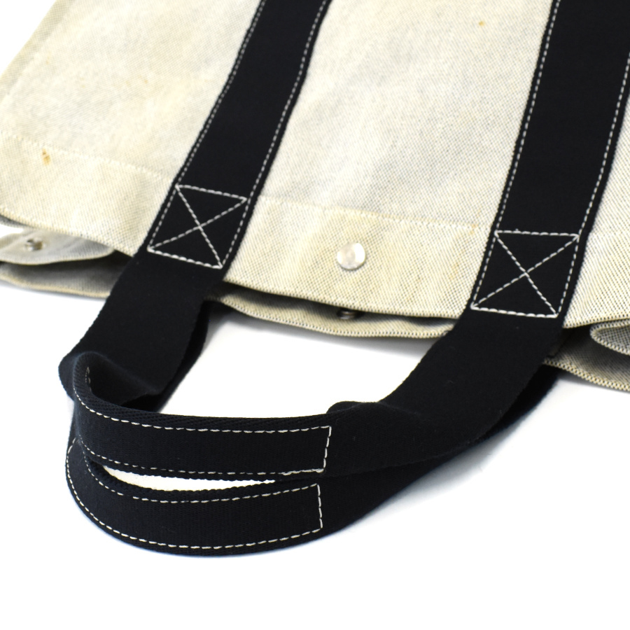 1円◆良品 HERMES エルメス トートバッグ ハンドバッグ ボラボラGM トワルアッシュ キャンバス ライトグレー◆E.Csg.zE-22_画像8