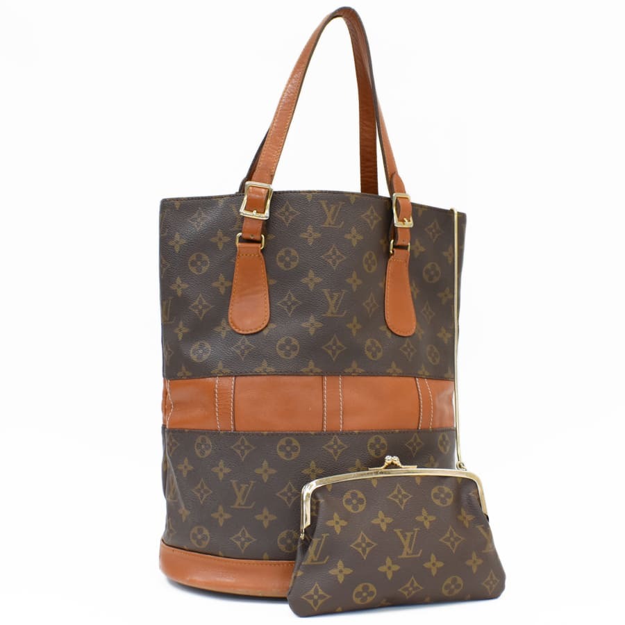 1円◆美品 LOUIS VUITTON ルイヴィトン トートバッグ バケットGM M42236 モノグラム キャンバス ブラウン◆E.Brl.tI-20_画像1