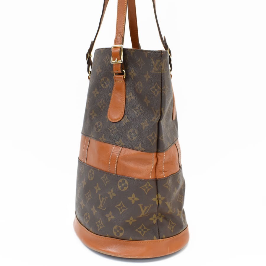 1円◆美品 LOUIS VUITTON ルイヴィトン トートバッグ バケットGM M42236 モノグラム キャンバス ブラウン◆E.Brl.tI-20_画像2