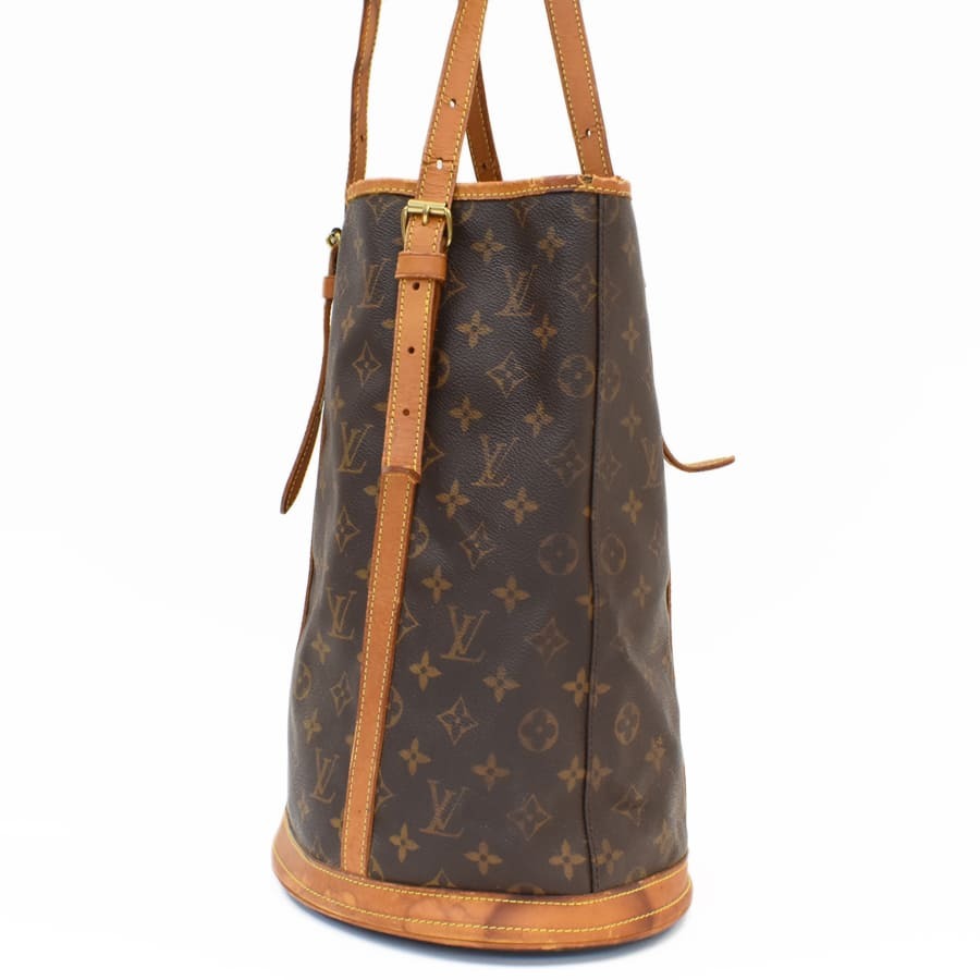 1円◆LOUIS VUITTON ルイヴィトン トートバッグ バケットGM M42236 モノグラム キャンバス×レザー ブラウン◆E.Csg.tI-20_画像2