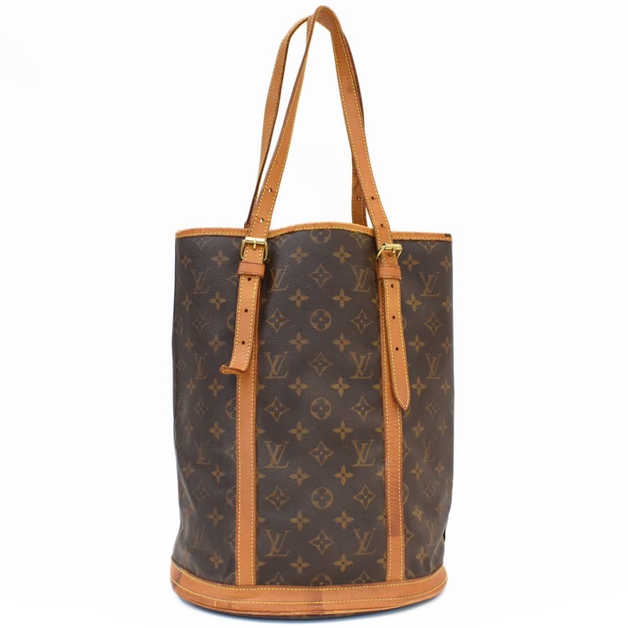1円◆LOUIS VUITTON ルイヴィトン トートバッグ バケットGM M42236 モノグラム キャンバス×レザー ブラウン◆E.Csg.tI-20_画像3