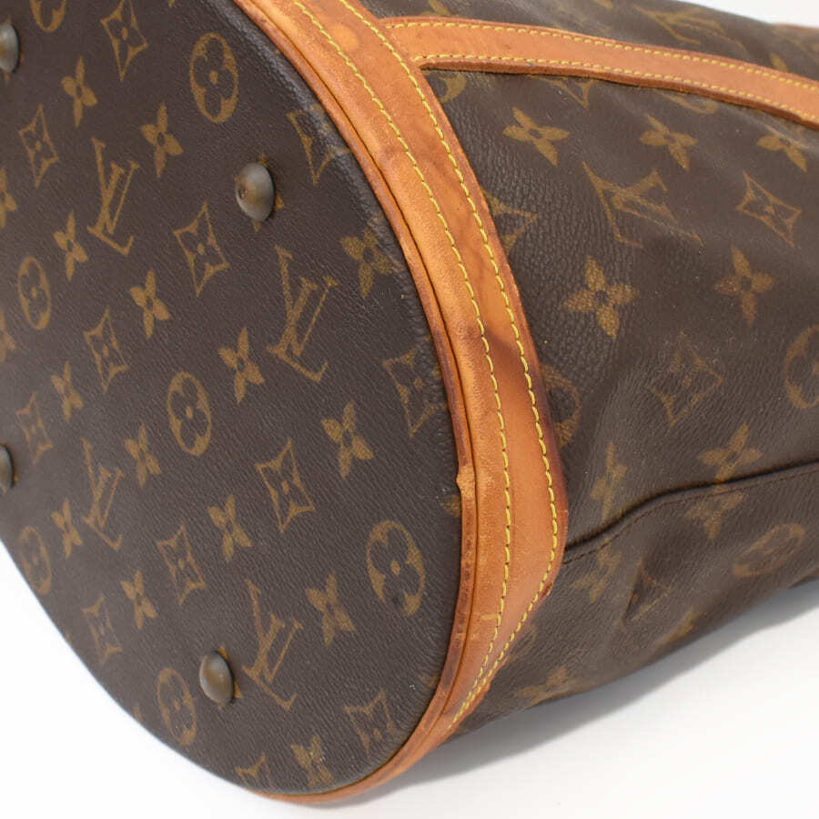 1円◆LOUIS VUITTON ルイヴィトン トートバッグ バケットGM M42236 モノグラム キャンバス×レザー ブラウン◆E.Csg.tI-20_画像6