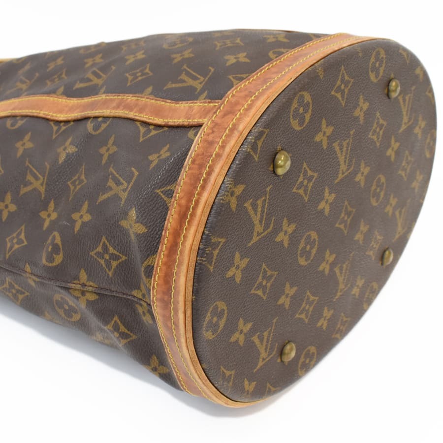 1円◆LOUIS VUITTON ルイヴィトン トートバッグ バケットGM M42236 モノグラム キャンバス×レザー ブラウン◆E.Csl.tI-08_画像5