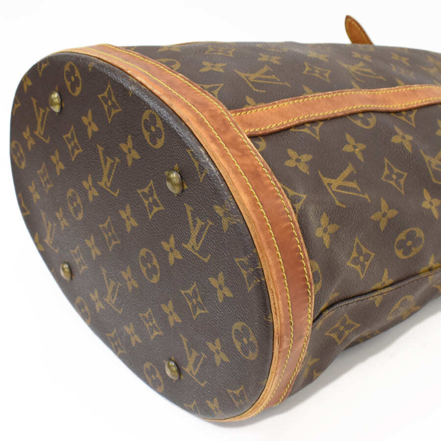1円◆LOUIS VUITTON ルイヴィトン トートバッグ バケットGM M42236 モノグラム キャンバス×レザー ブラウン◆E.Csl.tI-08_画像6