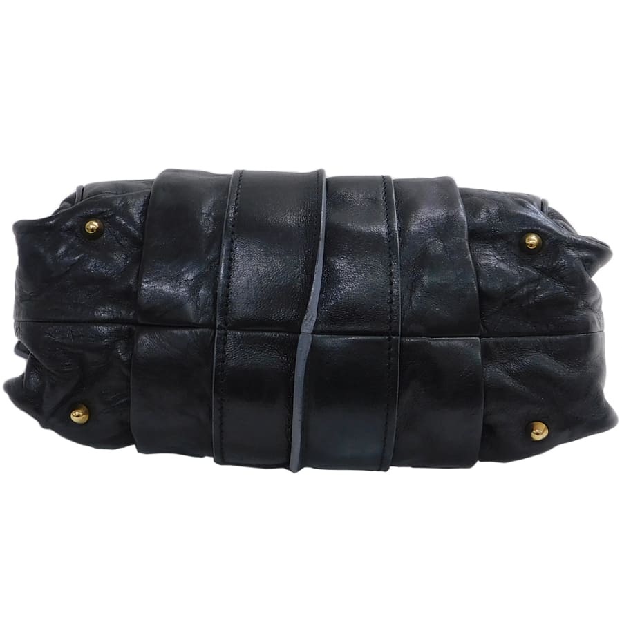 1 иен # превосходный товар Chloe ручная сумочка оттенок черного кожа вязаный ремень Gold металлические принадлежности довольно большой женский Chloe #E.Cse.tI-06