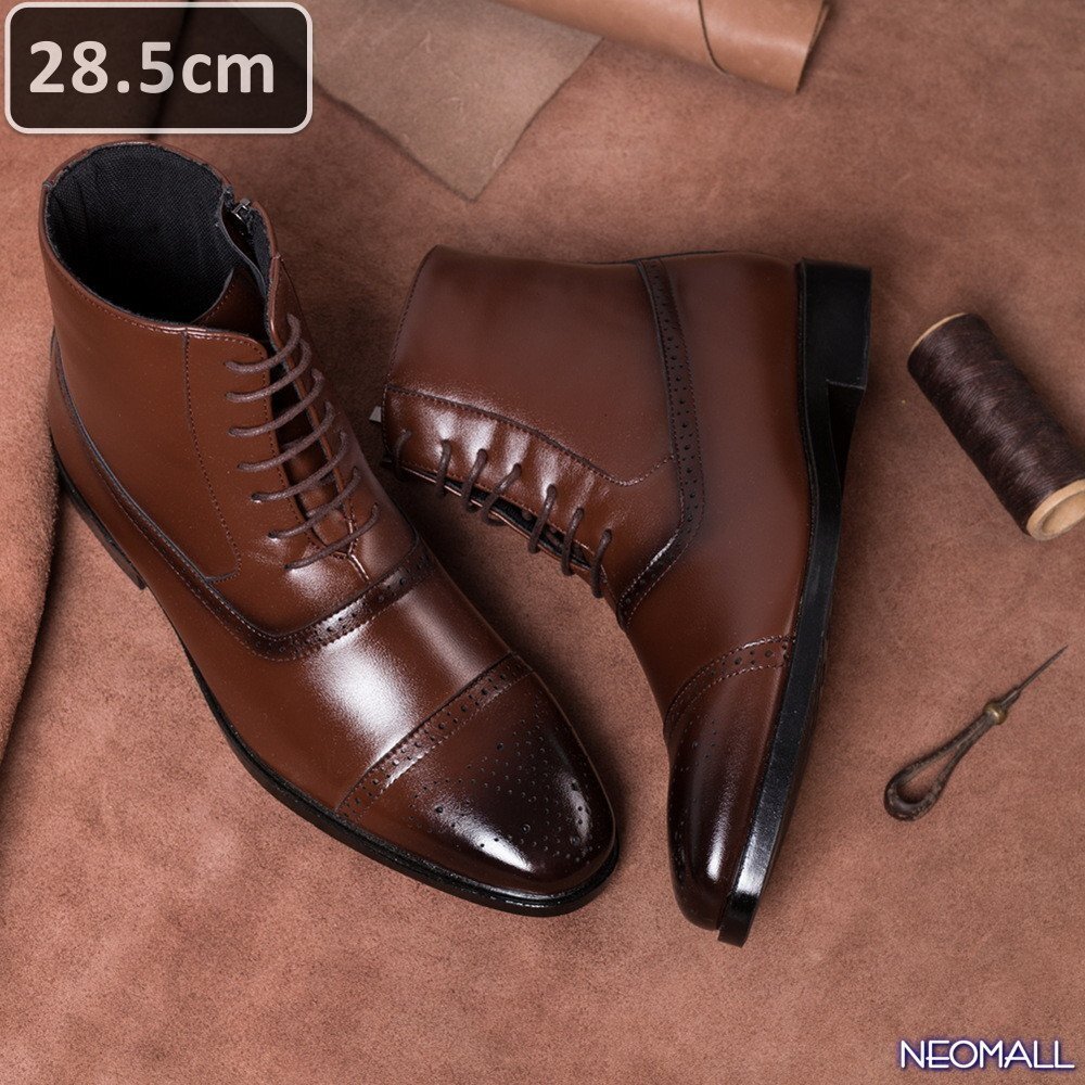  очень популярный * мужской бизнес кожа обувь темно-коричневый размер 28.5cm кожа обувь обувь casual . искривление . ходить на работу легкий работа [616]