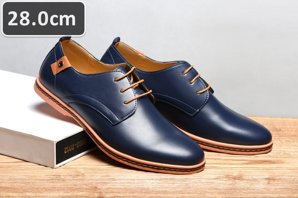  популярный товар * мужской бизнес кожа обувь темно-синий размер 28.0cm кожа обувь обувь casual . искривление . ходить на работу легкий работа [610]