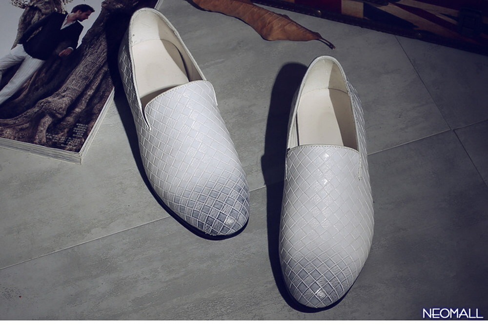  сегодня. Medama * мужской бизнес кожа обувь белый размер 26.5cm кожа обувь обувь casual . искривление . ходить на работу легкий [444]