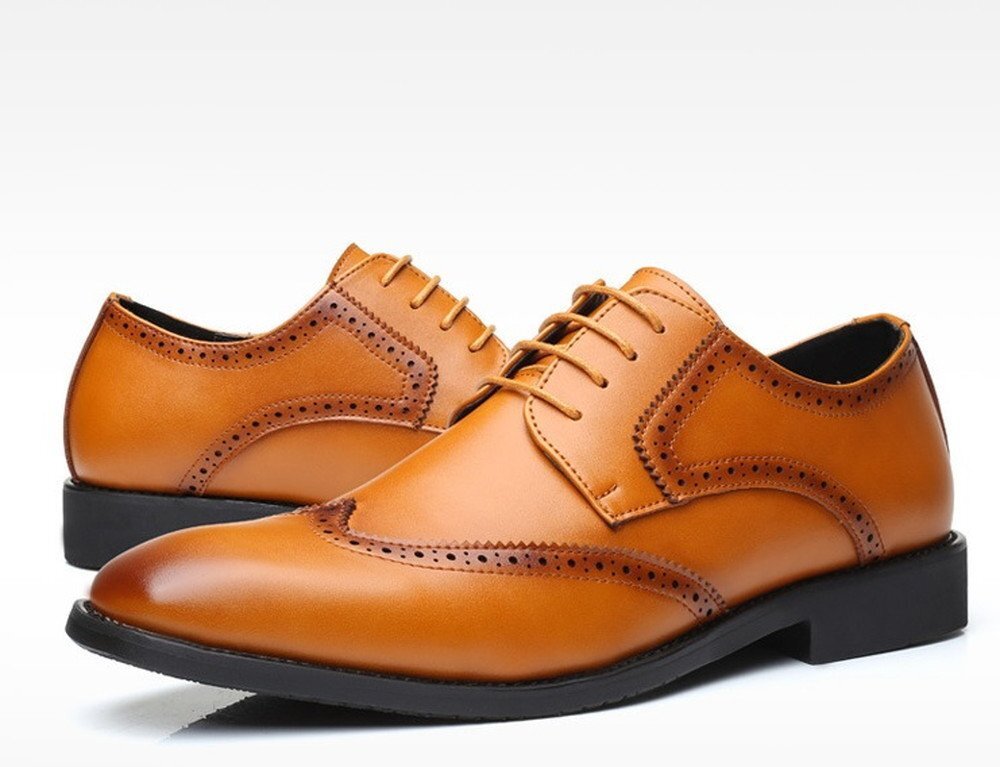  популярный товар * мужской бизнес кожа обувь Brown размер 28.5cm кожа обувь обувь casual . искривление . ходить на работу легкий [429]