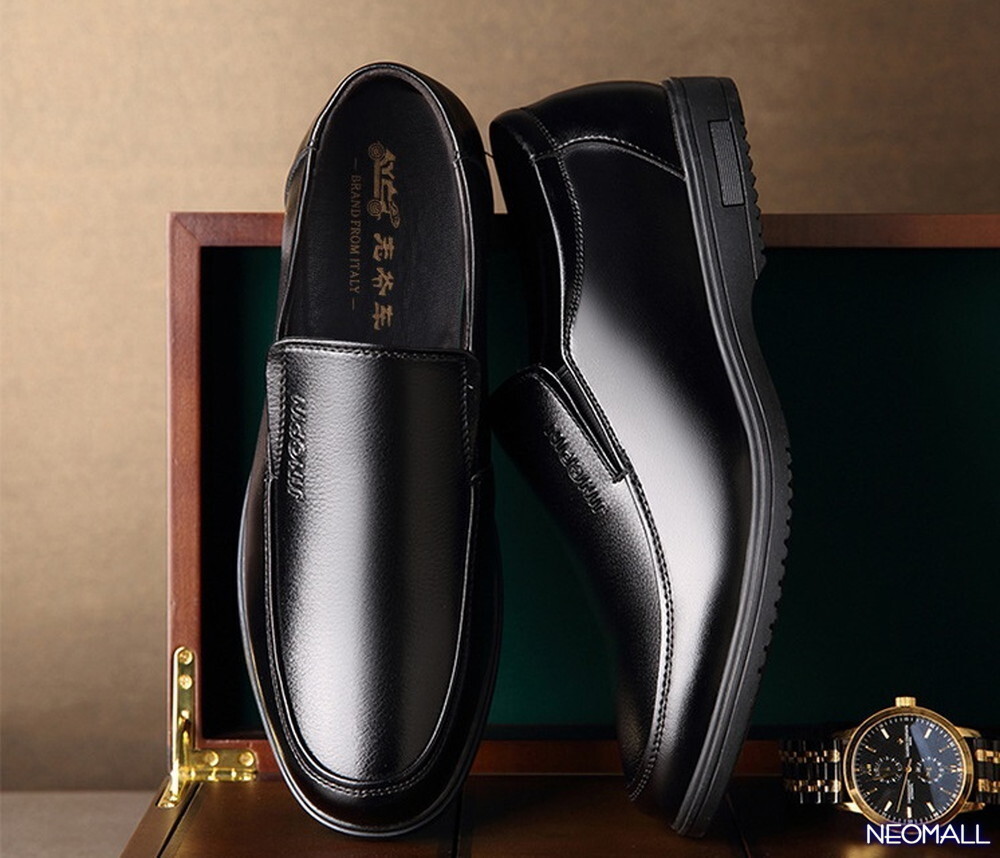  сегодня. Medama * мужской бизнес кожа обувь черный размер 26.5cm кожа обувь обувь casual . искривление . ходить на работу легкий [440]