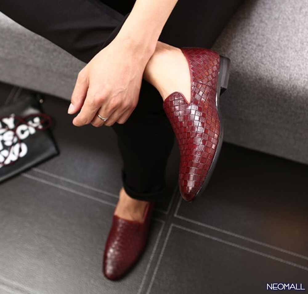  сегодня. Medama * мужской бизнес кожа обувь красный размер 26.5cm кожа обувь обувь casual . искривление . ходить на работу легкий [444]