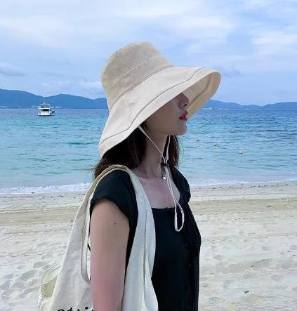 шляпа женский желтый UV cut складной большой размер не уносится ветром шнур имеется навес HAT УФ фильтр широкополая