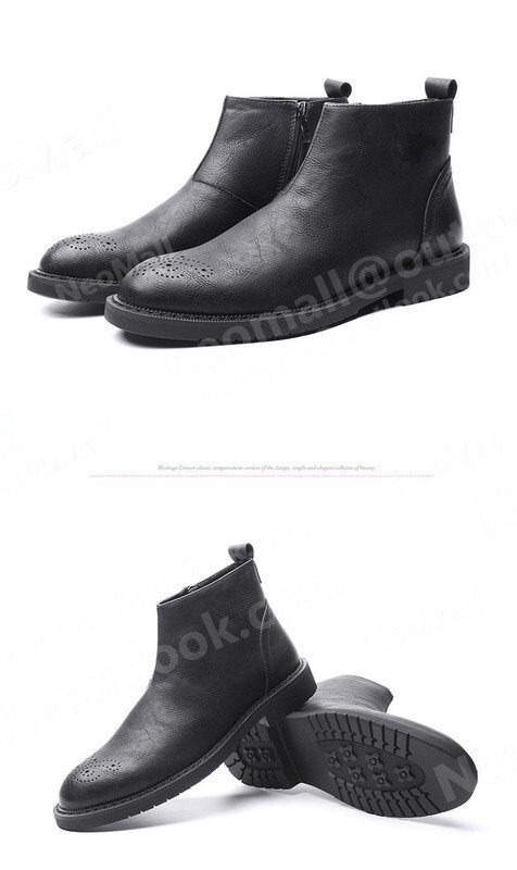 PU кожа мужской Shute ботинки черный размер 27.5cm casual . искривление . ходить на работу легкий импортированный автомобиль товар [n028]