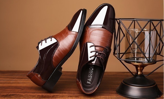  сегодня. Medama * мужской бизнес кожа обувь Brown размер 26.5cm кожа обувь обувь casual . искривление . ходить на работу легкий [227]