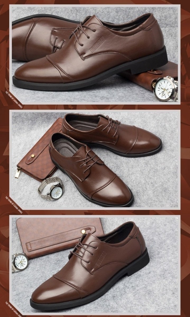 [ выгодная покупка!!] мужской бизнес кожа обувь Brown размер 29.0cm кожа обувь обувь casual . искривление . ходить на работу легкий мягкий новый товар [159]