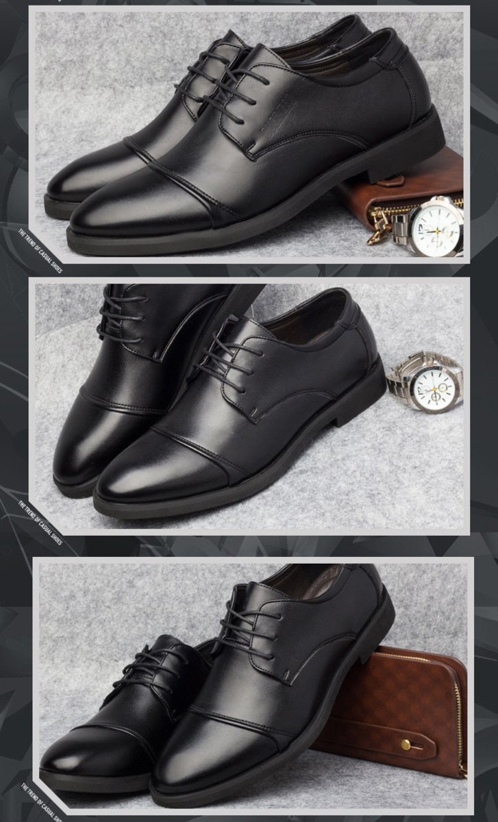 [ выгодная покупка!!] мужской бизнес кожа обувь черный размер 28.0cm кожа обувь обувь casual . искривление . ходить на работу легкий мягкий новый товар [159]