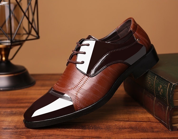  сегодня. Medama * мужской бизнес кожа обувь Brown размер 26.5cm кожа обувь обувь casual . искривление . ходить на работу легкий [227]