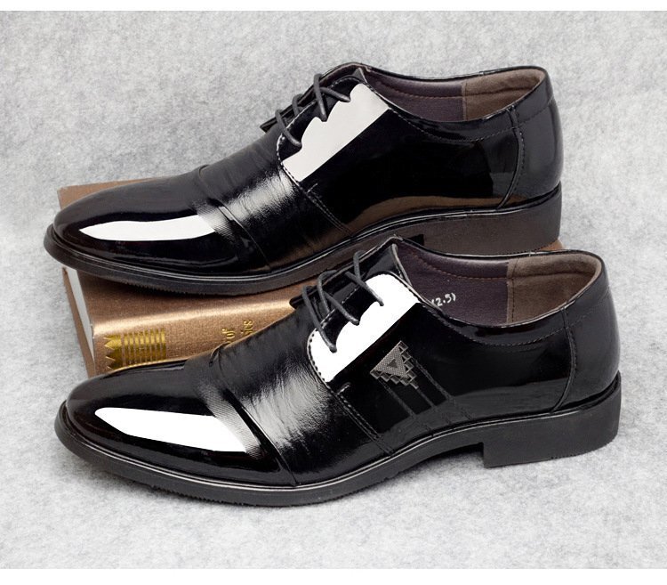  мужской бизнес кожа обувь черный размер 28.0cm кожа обувь обувь casual . искривление . ходить на работу легкий мягкий новый товар [apa-158]