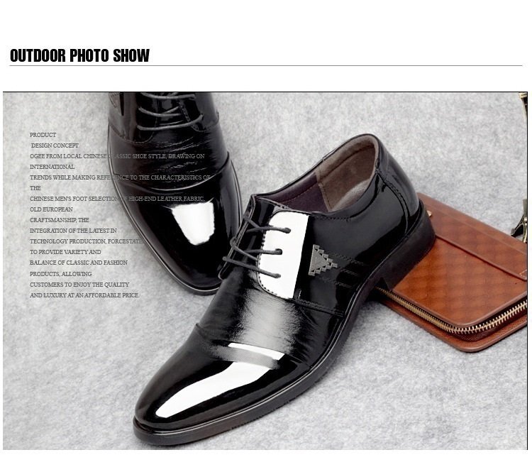  мужской бизнес кожа обувь черный размер 28.0cm кожа обувь обувь casual . искривление . ходить на работу легкий мягкий новый товар [apa-158]