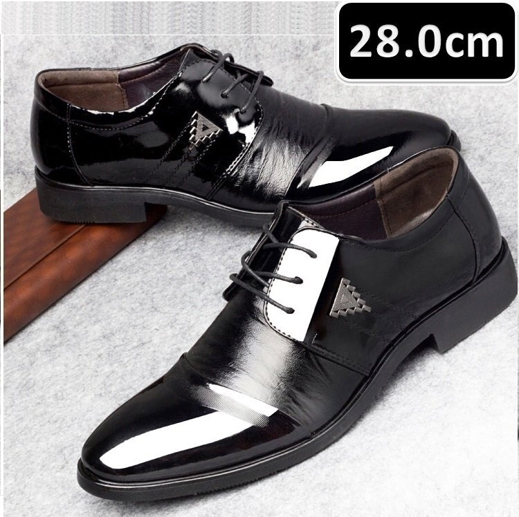  мужской бизнес кожа обувь черный размер 28.0cm кожа обувь обувь casual . искривление . ходить на работу легкий мягкий новый товар [apa-158]