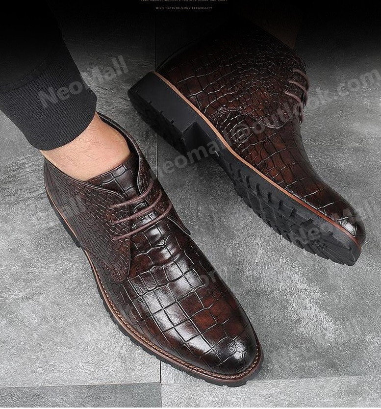 PU кожа мужской Shute ботинки темно-коричневый размер 28.5cm кожа обувь обувь casual . искривление . ходить на работу легкий импортированный автомобиль товар [n033]