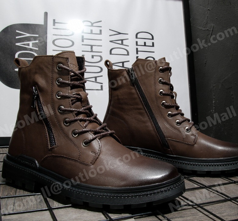  боковой молния есть корова натуральная кожа мужской Shute ботинки Brown размер 24.0cm casual . искривление . ходить на работу легкий импортированный автомобиль товар [n031]