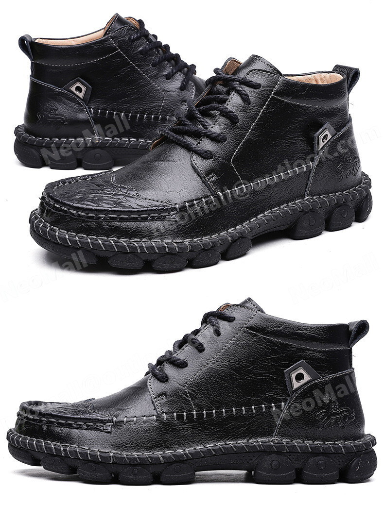  телячья кожа мужской Shute ботинки черный размер 28.5cm кожа обувь обувь casual . искривление . ходить на работу легкий импортированный автомобиль товар [n021]