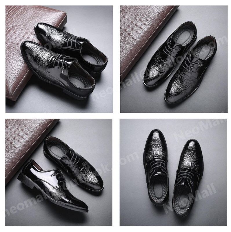 PU кожа мужской бизнес обувь черный размер 28.0cm кожа обувь обувь casual . искривление . ходить на работу легкий импортированный автомобиль товар [n034]