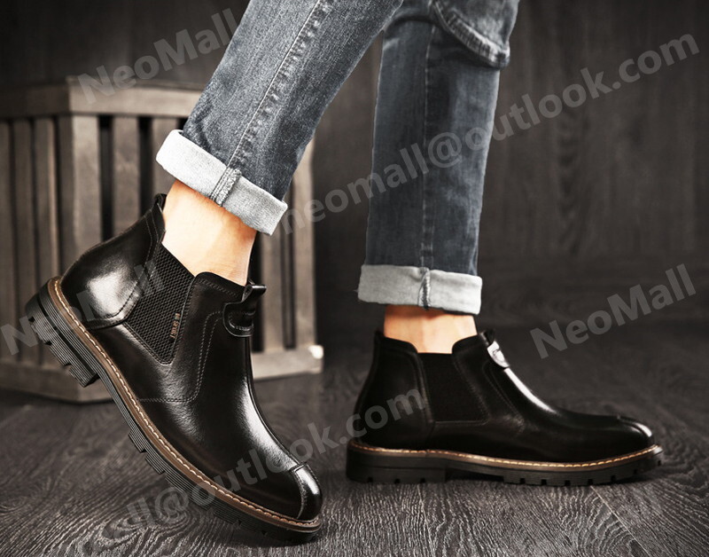  натуральная кожа телячья кожа мужской Shute ботинки черный размер 25.5cm кожа обувь обувь casual . искривление . ходить на работу легкий импортированный автомобиль товар [n022]