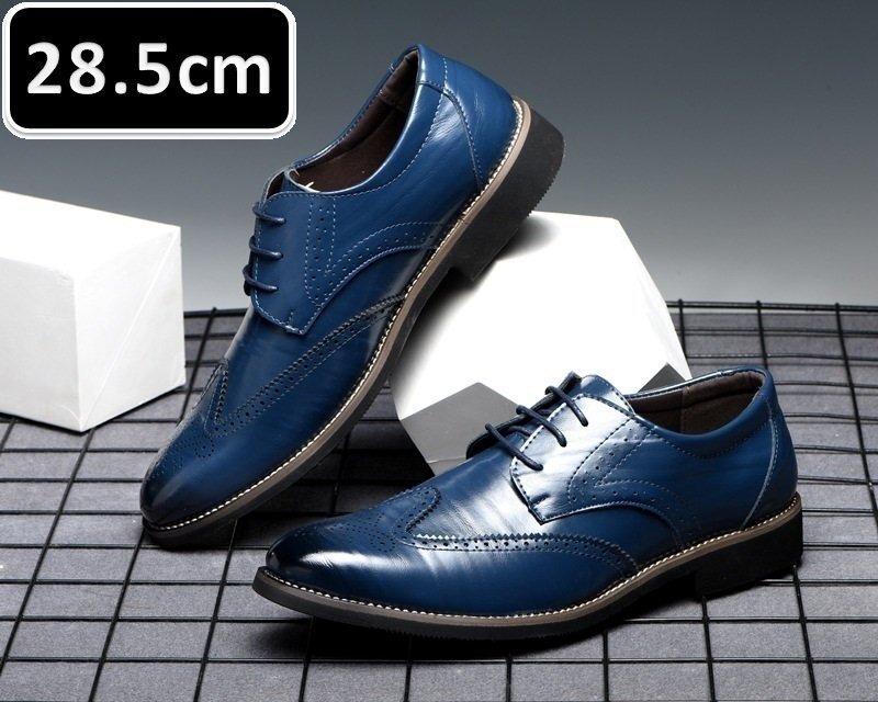  мужской бизнес кожа обувь голубой размер 28.5cm кожа обувь обувь casual . искривление . ходить на работу легкий мягкий новый товар [230]