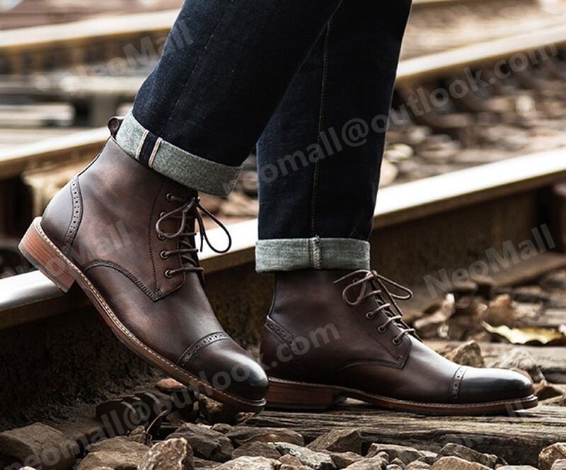  включая доставку * натуральная кожа телячья кожа мужской короткие сапоги темно-коричневый размер 25.5cm кожа обувь обувь casual . искривление . ходить на работу легкий импортированный автомобиль товар [n051]