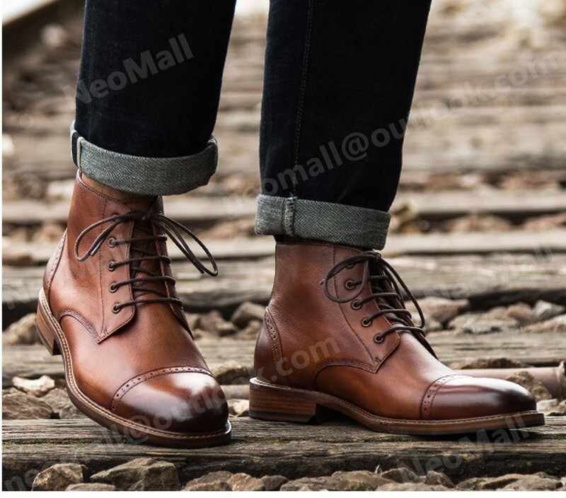  включая доставку * натуральная кожа телячья кожа мужской короткие сапоги Brown размер 24.0cm кожа обувь обувь casual . искривление . ходить на работу легкий импортированный автомобиль товар [n051]