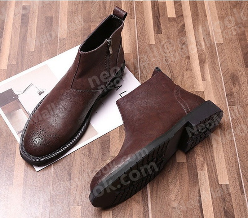 PU кожа мужской Shute ботинки красный размер 27.5cm casual . искривление . ходить на работу легкий импортированный автомобиль товар [n028]