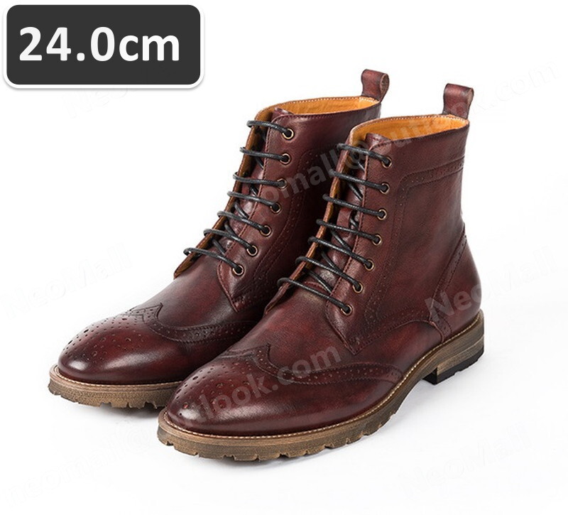  включая доставку * натуральная кожа телячья кожа мужской короткие сапоги красный размер 24.0cm кожа обувь обувь casual . искривление . ходить на работу легкий импортированный автомобиль товар [n058]