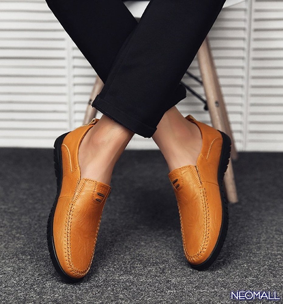  популярный товар * мужской бизнес корова кожа обувь светло-коричневый размер 28.0cm кожа обувь обувь casual . искривление . ходить на работу легкий [625]