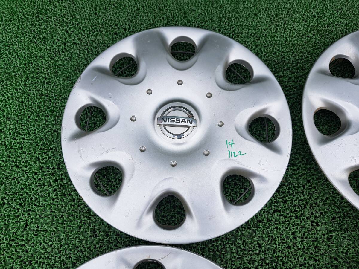 1122　日産 マーチ AK12　純正 14インチ ホイールキャップ 1台分 ホイールカバー 4枚セット キューブ BZ11 等_画像2