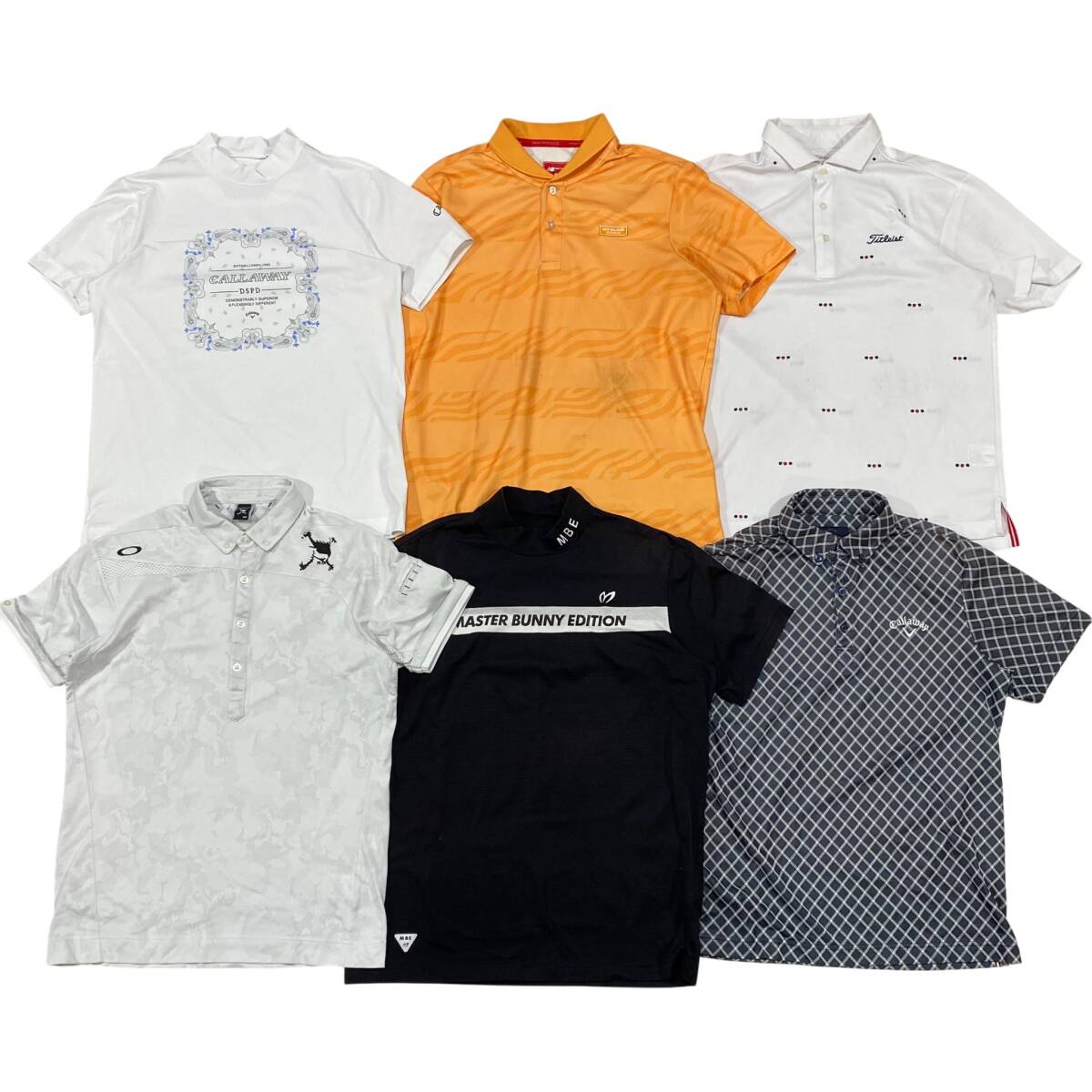 【1円】KG114 ゴルフメンズポロシャツ 30点セット まとめ 卸売り マークアンドロナ パーリーゲイツ ジャックバニー オークリー デサント_画像4