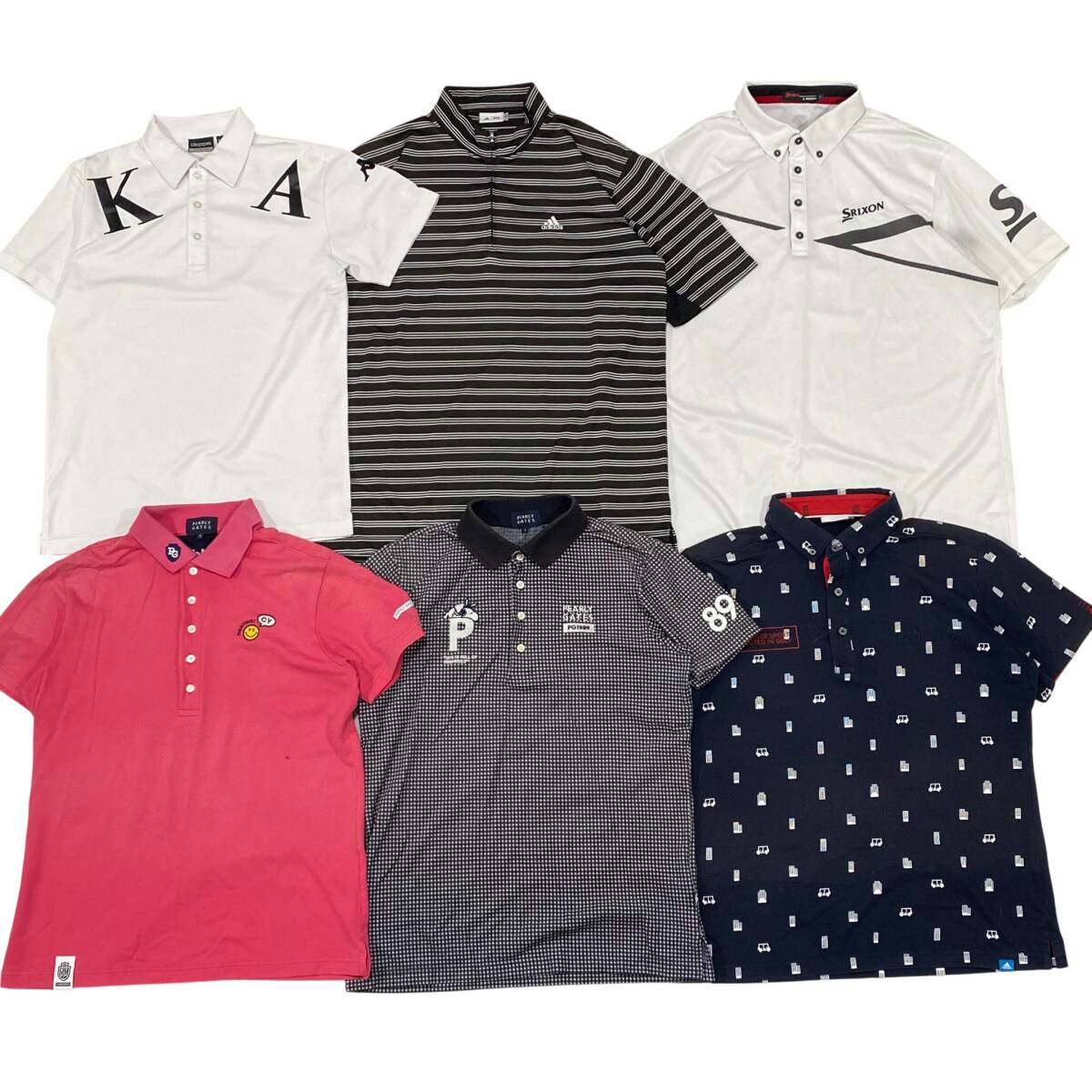 【1円】KG114 ゴルフメンズポロシャツ 30点セット まとめ 卸売り マークアンドロナ パーリーゲイツ ジャックバニー オークリー デサント_画像3