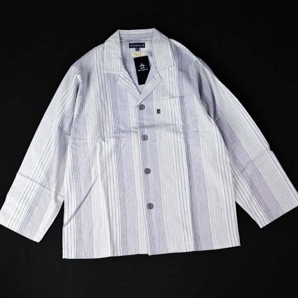  новый товар 1 иен ~* обычная цена 1.4 десять тысяч Munsingwear Munsingwear одежда мужской осень-зима длинный рукав длина брюки хлопок 100% ворсистый материалы выполненный в строгом стиле пижама L полоса *8026*