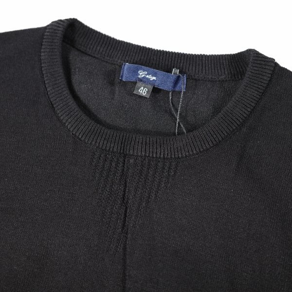 新品1円～★g-stage ジーステージ メンズ 保温 吸湿 発熱 長袖ニット 48 L 黒 Gヒート クルーネック セーター ブラック 本物 ◆8421◆_画像8