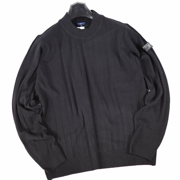 新品1円～★g-stage ジーステージ メンズ 秋冬長袖 吸湿 発熱 保温 モックネック ウォッシャブルニット 48 L G-Heat ワイドリブ編◆8431◆_画像6